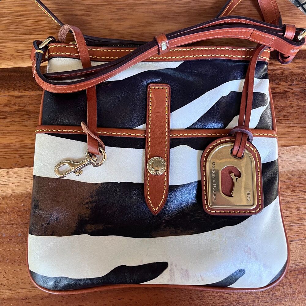 Dooney & Bourke Zebra Print Leather Crossbody Bag
